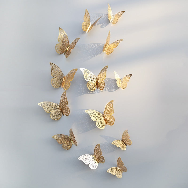 3D Butterfly Wall Decor Rose Gold Metallic Finish - Product detail 15