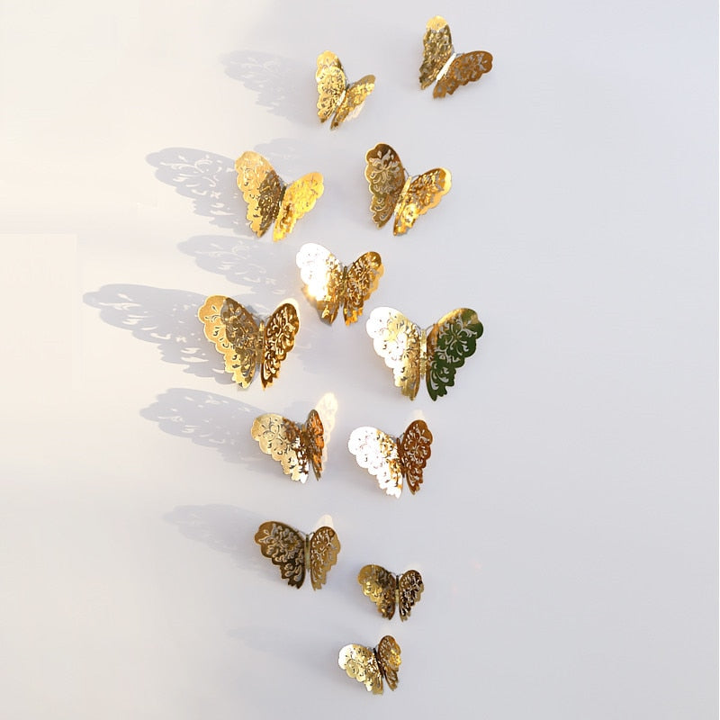 3D Butterfly Wall Decor Rose Gold Metallic Finish - Product detail 14