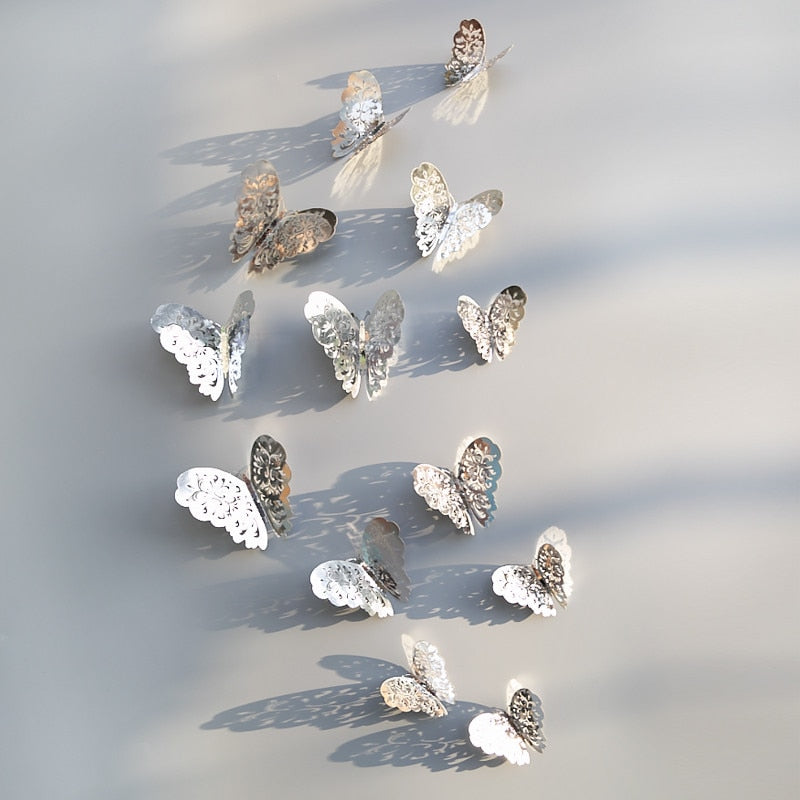 3D Butterfly Wall Decor Rose Gold Metallic Finish - Product detail 11