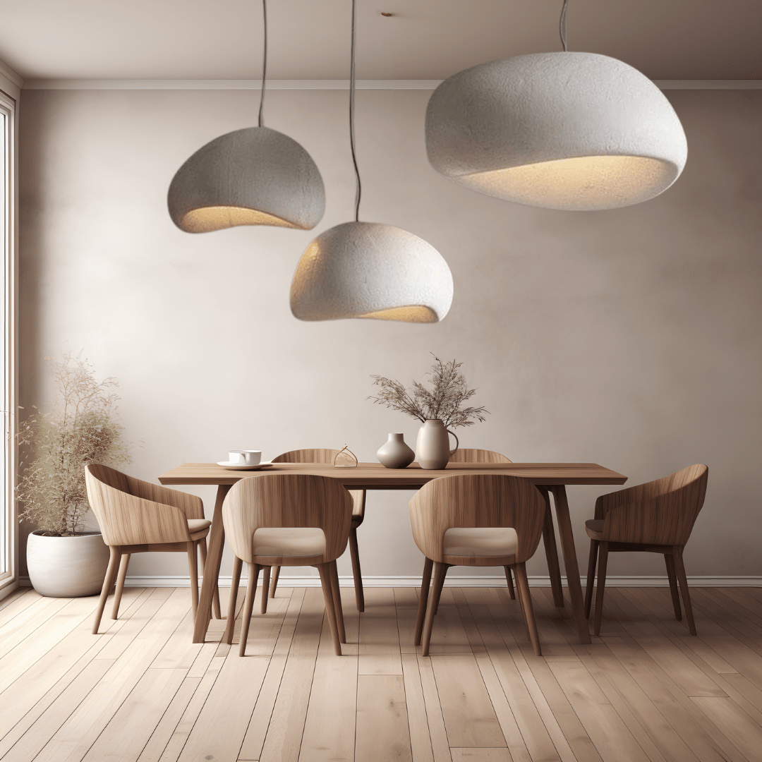 Pendelleuchte Hochpolystyrol, 30-80 cm | Weiß oder Grau, 2 Modelle | Dimmbar mit E27, Aufhängung bis 120 cm verstellbar 11