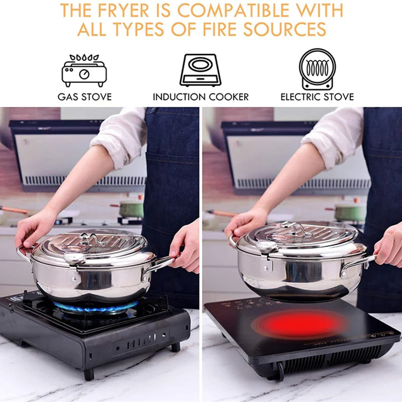 MasterFryer™ - Frittierpfanne mit Thermometer
