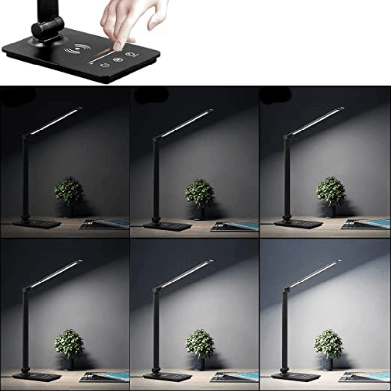 LED-Tischlampe kabelloses Laden berührungsempfindlich mit 5 Lichtmodi