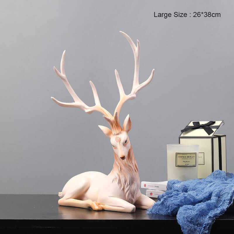 Elch Figur aus Kunstharz | Stehend oder Liegend erhältlich | Dekorative Skulptur für Regal, Sideboard und Wohnraum 13