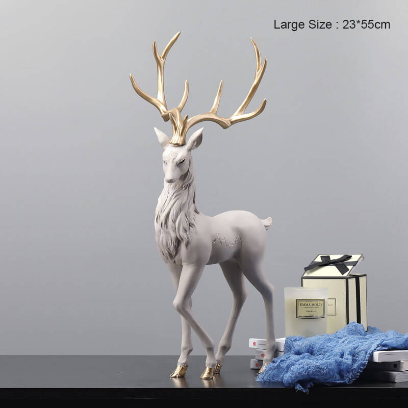 Elch Figur aus Kunstharz | Stehend oder Liegend erhältlich | Dekorative Skulptur für Regal, Sideboard und Wohnraum 9