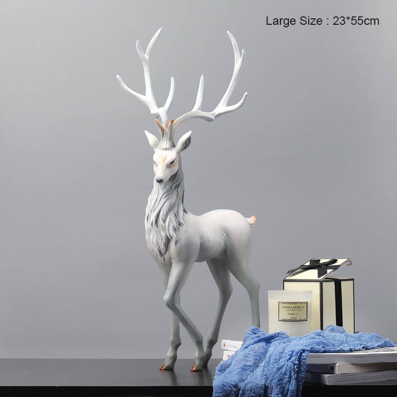 Elch Figur aus Kunstharz | Stehend oder Liegend erhältlich | Dekorative Skulptur für Regal, Sideboard und Wohnraum 8
