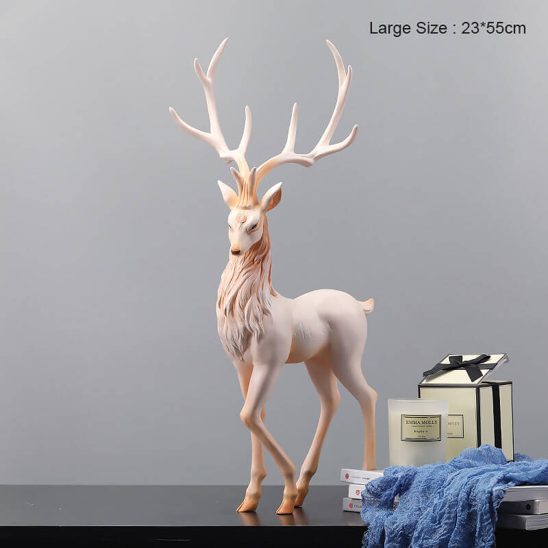 Elch Figur aus Kunstharz | Stehend oder Liegend erhältlich | Dekorative Skulptur für Regal, Sideboard und Wohnraum 7