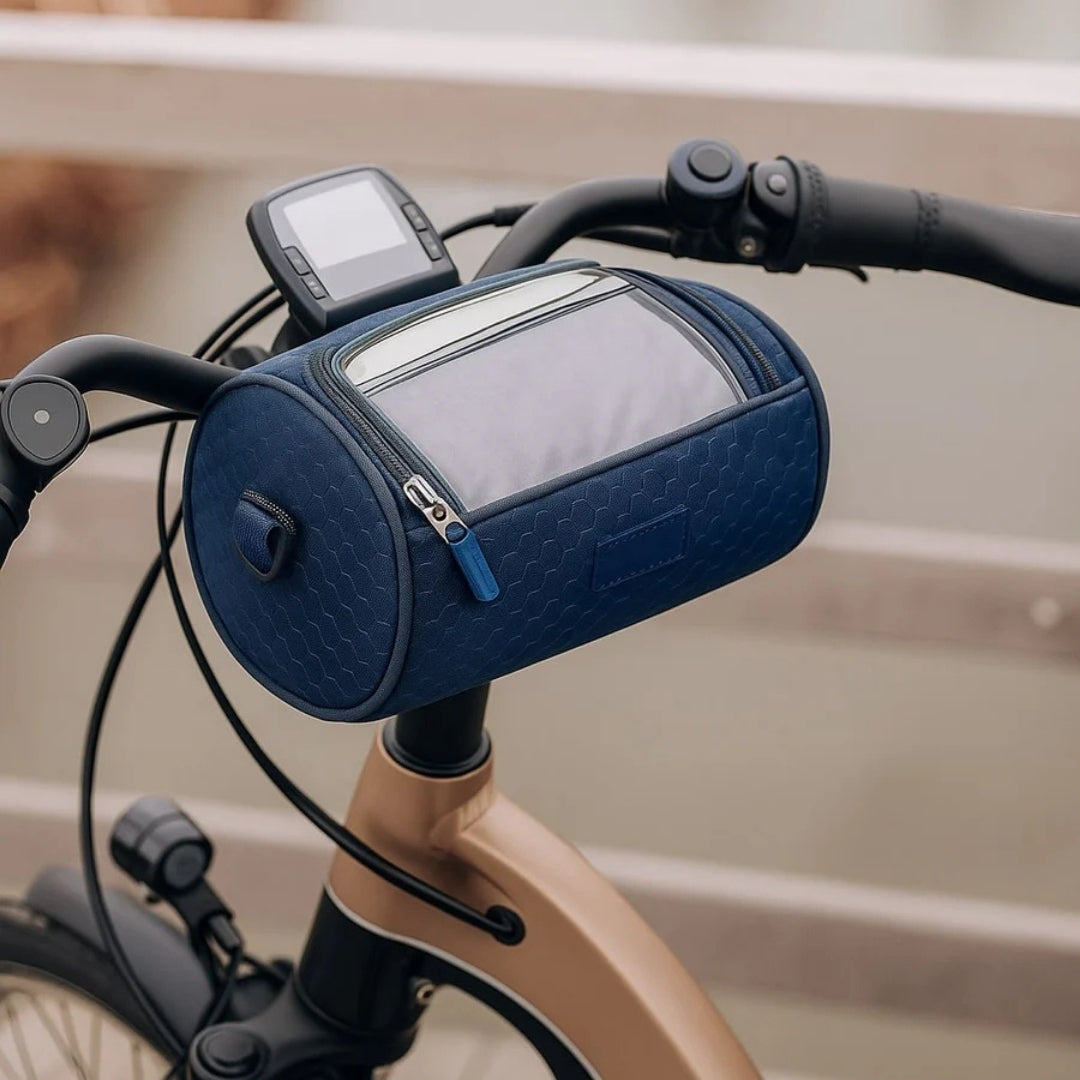 Lenkertasche Fahrrad Wasserdicht | Touchscreen-Fach für Smartphone-Navigation | Klettverschluss, passt auf jeden Lenker 2