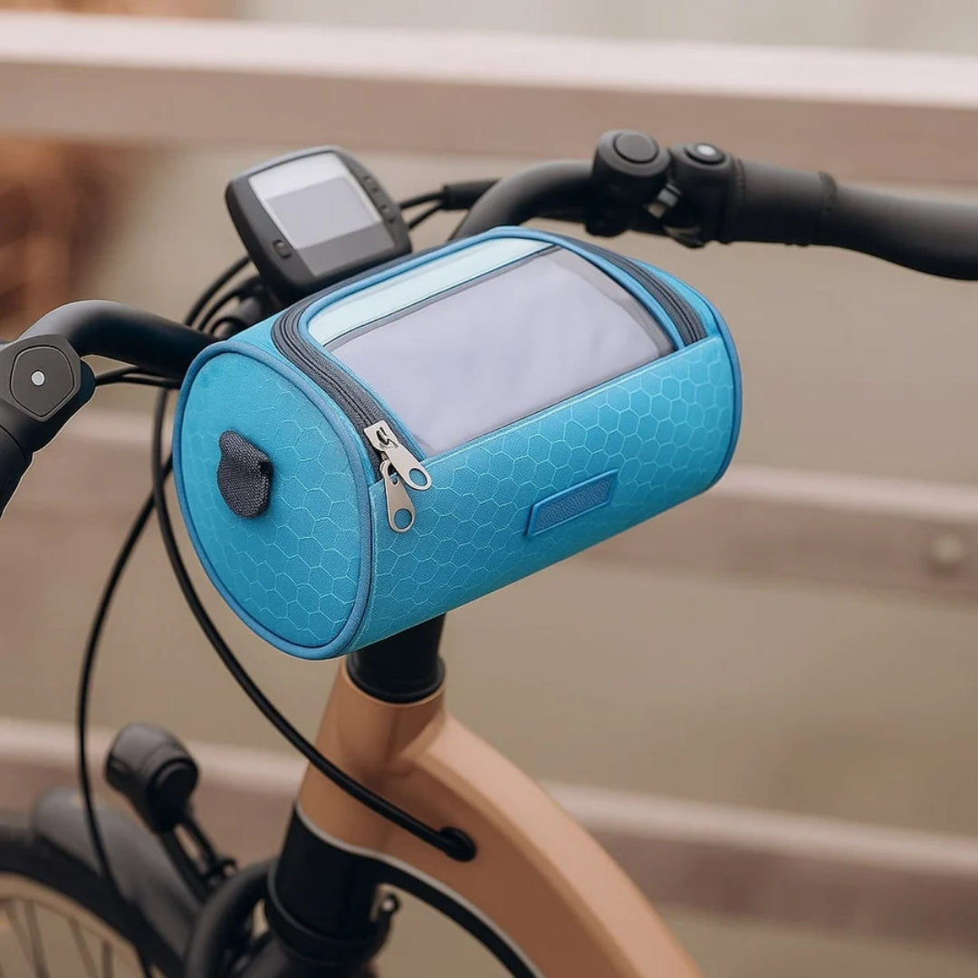 Lenkertasche Fahrrad Wasserdicht | Touchscreen-Fach für Smartphone-Navigation | Klettverschluss, passt auf jeden Lenker 3