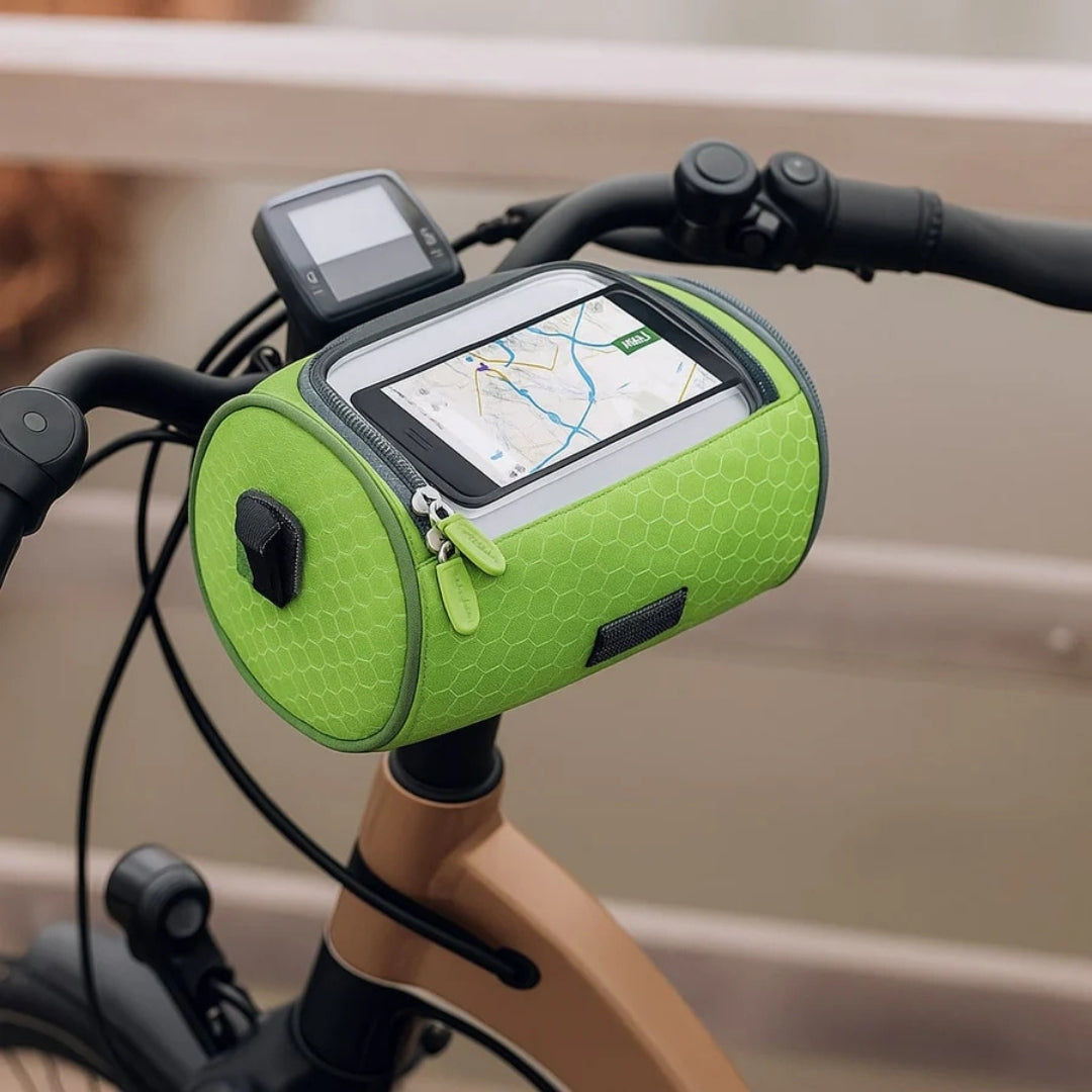 Lenkertasche Fahrrad Wasserdicht | Touchscreen-Fach für Smartphone-Navigation | Klettverschluss, passt auf jeden Lenker 4