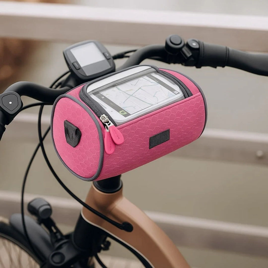 Lenkertasche Fahrrad Wasserdicht | Touchscreen-Fach für Smartphone-Navigation | Klettverschluss, passt auf jeden Lenker 5