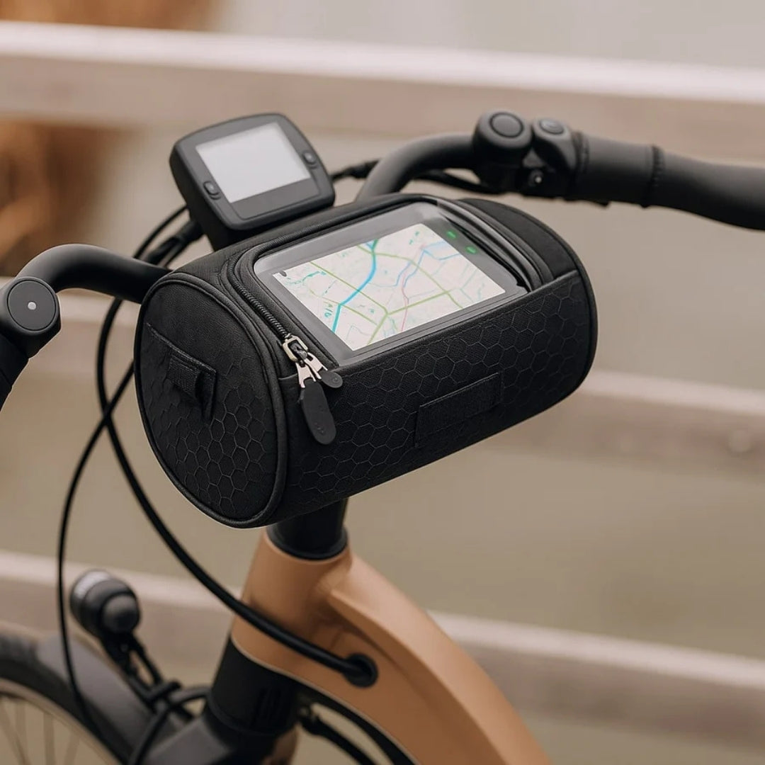 Lenkertasche Fahrrad Wasserdicht | Touchscreen-Fach für Smartphone-Navigation | Klettverschluss, passt auf jeden Lenker 1