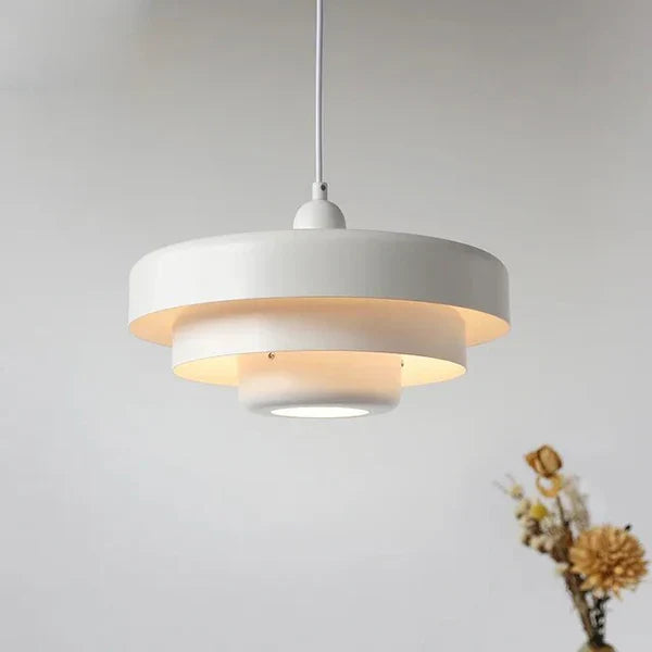 LED-Pendelleuchte Eisen Ø 35 cm, Höhe 21 cm | Geometrisch, 5 Farben wählbar | Warmweiss, Kaltweiss, Neutral, höhenverstellbar 10