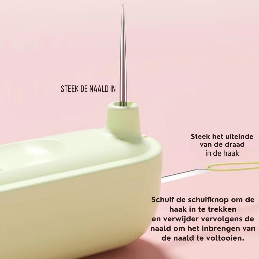 Nadeleinfädler und Nahttrenner 2-in-1, Kunststoff, 10,5 cm | Grün, Gelb oder Lila | Fädelt Nadeln in Sekunden ein 4