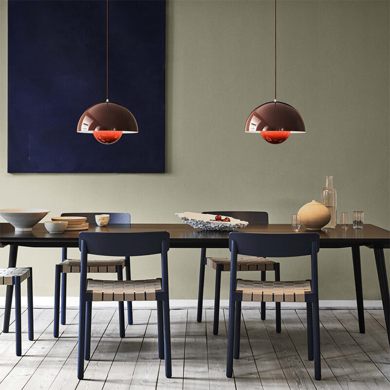 Halbkugel Pendelleuchte Metall | Nordisches Kuppel Design mit E27 Fassung | Gleichmäßiges Licht für Wohn- und Essbereich 5