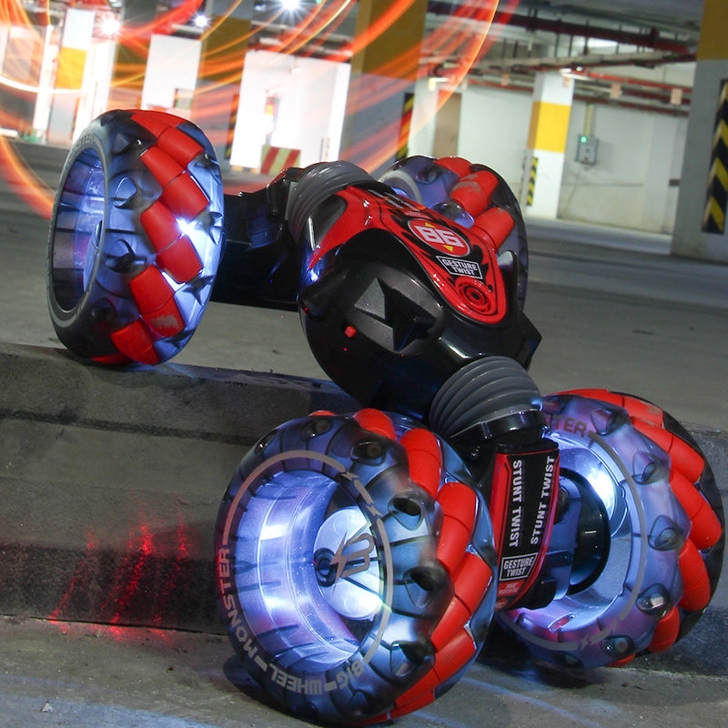 Stunt Auto mit Handgesten-Steuerung | 360° Drehungen, Flips & LED-Licht | Inkl. Fernbedienung für 2 Steuerungsarten 1