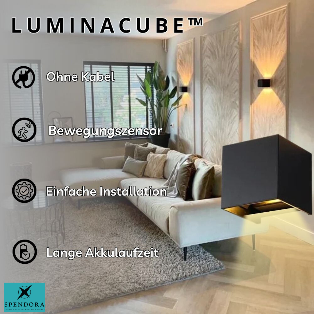 Kabellose Wandlampe mit Bewegungssensor | USB-Aufladbar, 3 Modi, Würfel-Design | Bis zu 60 Tage Akkulaufzeit ohne Kabel 1