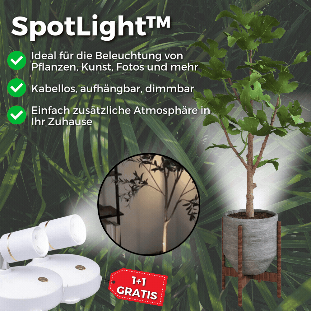 Kabelloser LED-Strahler | Dimmbar, Fernbedienung, Timer-Funktion | Akkubetrieben ohne Steckdose, für innen und außen 1