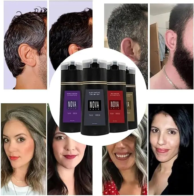 Farbshampoo gegen graues Haar 200 ml | Ohne Ammoniak, mit Ginseng & Ganoderma Extrakt | Deckt in 10 Minuten, hält bis 6 Wochen 4