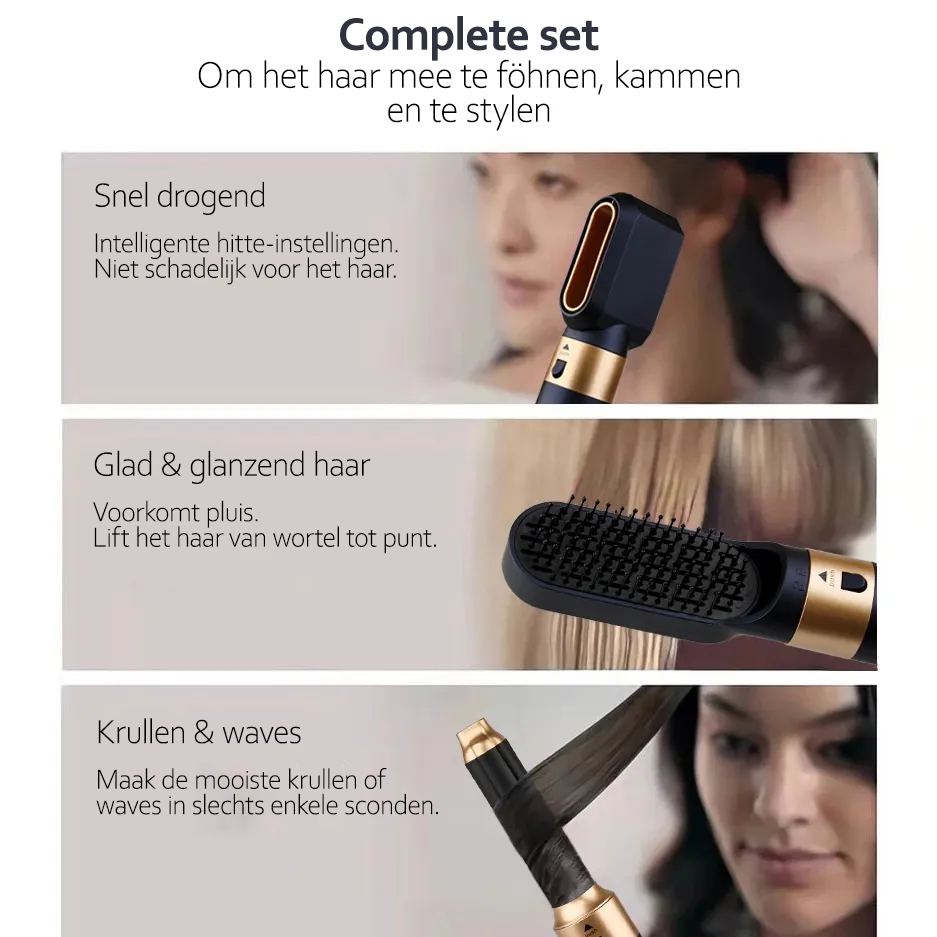 5-in-1 Haarstyler für Damen | Ionentechnologie mit 1000 Watt | Föhnen, Glätten, Locken und Wellen ohne Frizz und ohne Hitzeschäden 4