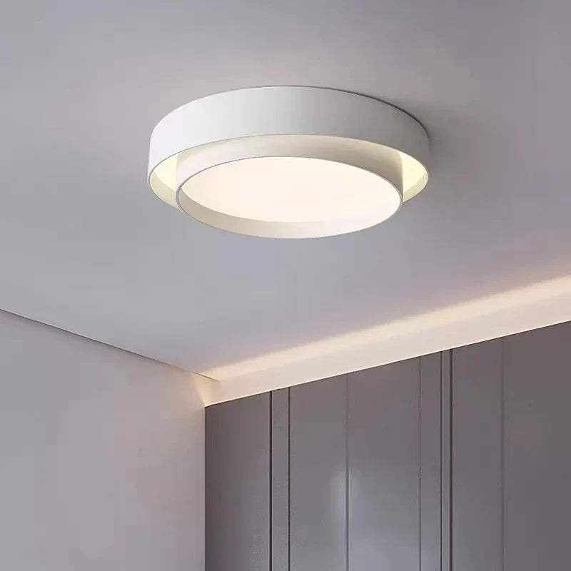 LED Deckenleuchte rund | Überlappende Rahmenstruktur, dimmbar per Fernbedienung | Energiesparend für Wohn- und Schlafzimmer 6