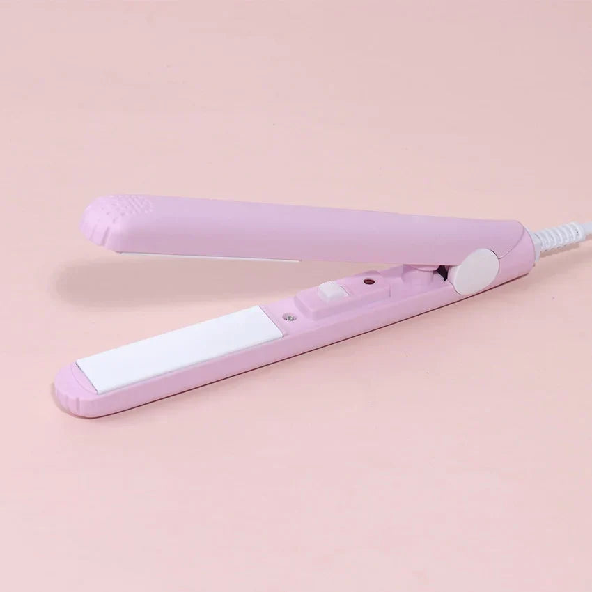 Mini-Glätteisen & Lockenstab 2-in-1 für alle Haartypen | Turmalin-Keramik-Platten, 190 °C konstant | 360° Kabel, reisefreundlich 4
