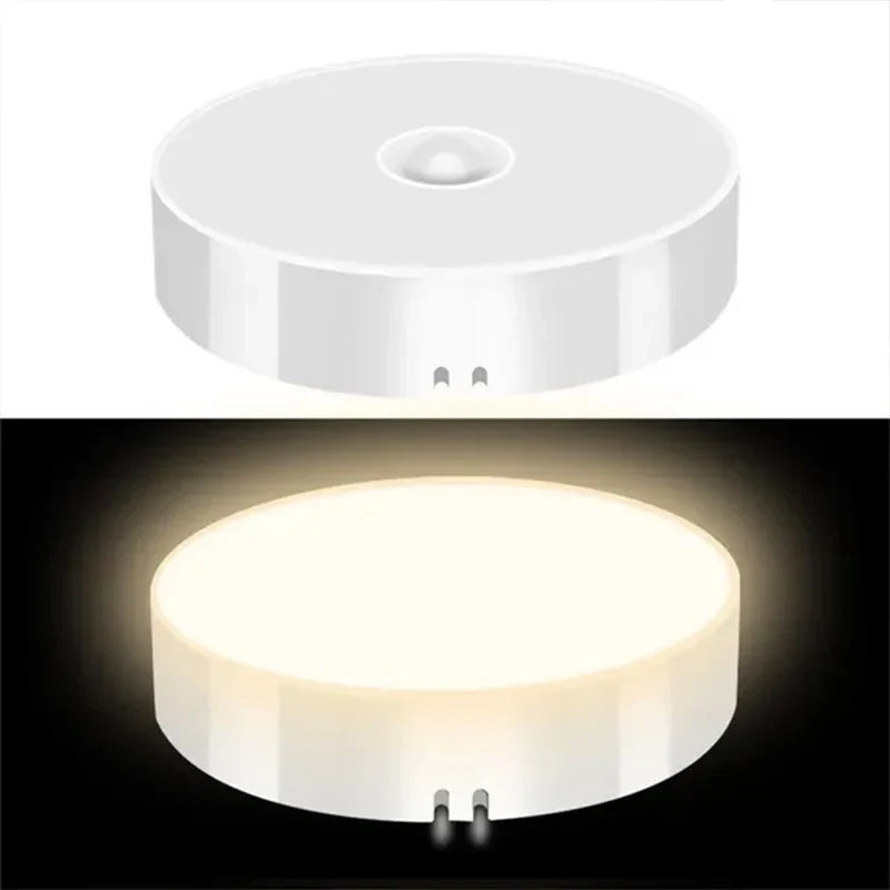 LED-Leuchte mit Bewegungssensor, ABS, 8,6 cm Durchmesser | Warmweiss | Kabellos mit USB-Ladeanschluss und Batteriebetrieb 9