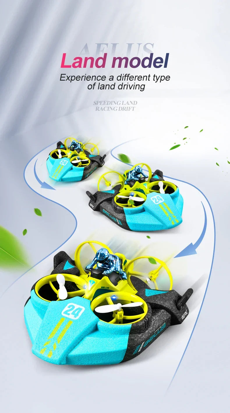 3-in-1 RC Drone Hovercraft Water Land Air Vehicle - Product detail 11