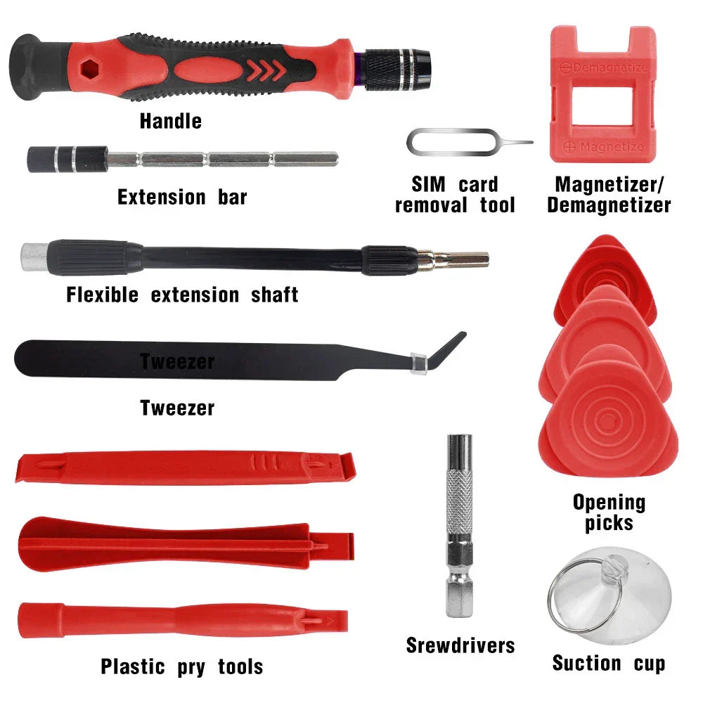 Präzisionsschraubendreher-Set 115-teilig Edelstahl | Magnetische Bits, 4 Farben | Für Handy, Laptop & Elektronik-Reparaturen 2