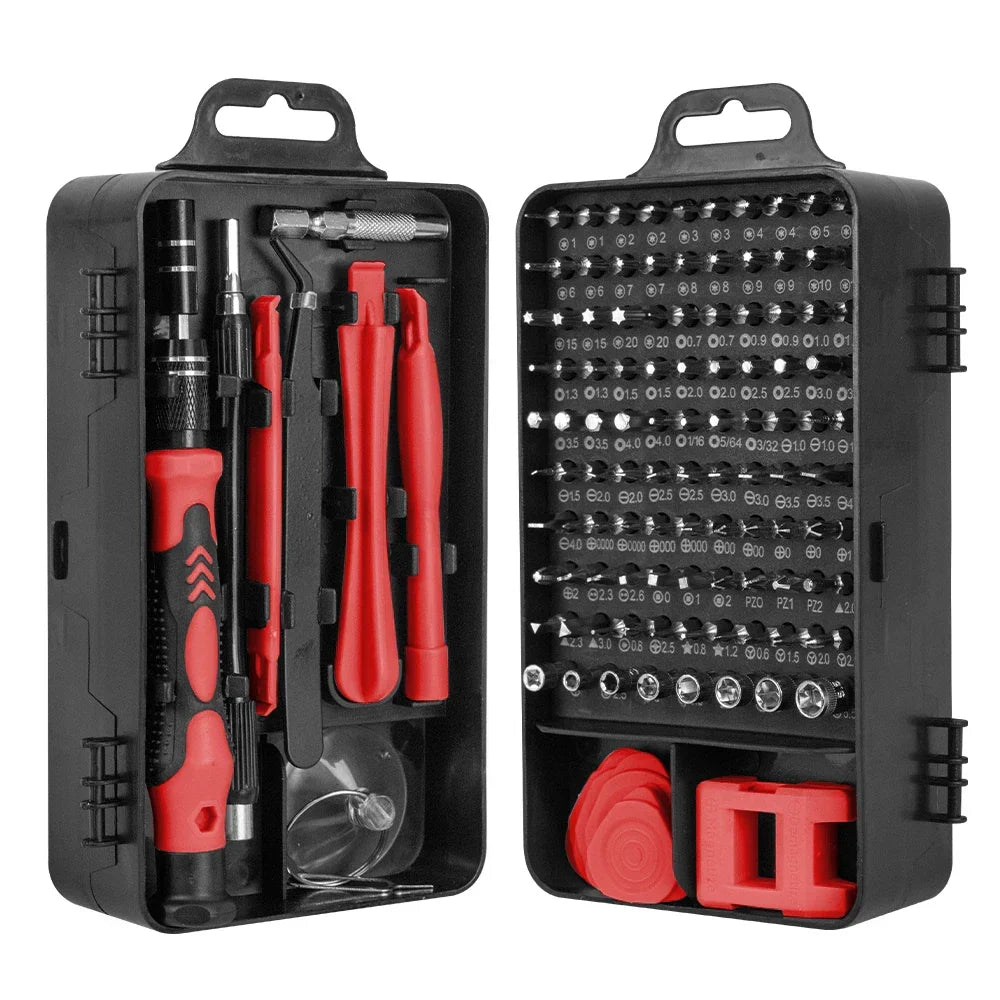 Präzisionsschraubendreher-Set 115-teilig Edelstahl | Magnetische Bits, 4 Farben | Für Handy, Laptop & Elektronik-Reparaturen 1