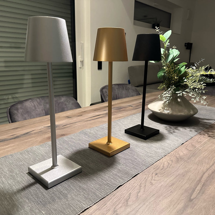 LED Tischlampe kabellos & wiederaufladbar | ABS/PC, 15 x 10 x 25 cm, 5 Farben | Dimmbar, bis zu 8 Std Laufzeit 3