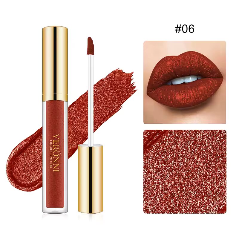 Liquid Lipstick Damen | Langanhaltender Glanz 12 Stunden ohne Abfärben | Mit Kamille & Sojaextrakt für gepflegte, weiche Lippen 6