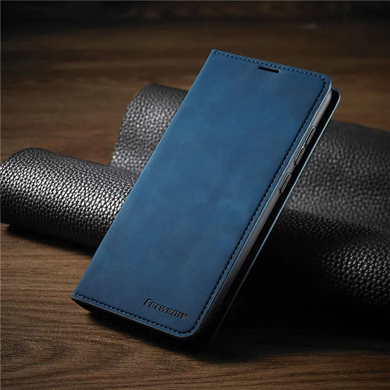 iPhone Leder-Wallet-Hülle | Magnetischer Kartenhalter für Karten und Ausweis | Schlanker Rundumschutz für Tasten und Kamera 4