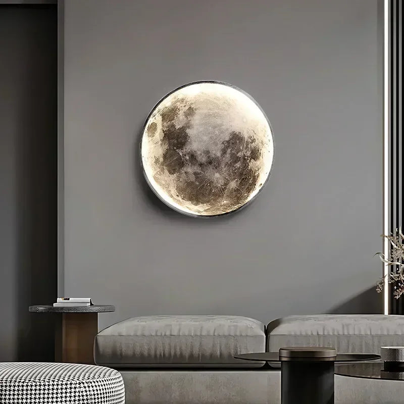 LED Wandleuchte Mondform | Realistisches Mondoberflächen-Design | Sanftes Licht für Wohnzimmer, Schlafzimmer, Kinderzimmer 5