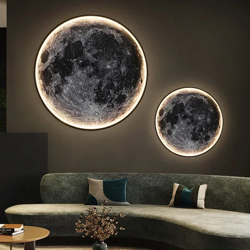 LED Wandleuchte Mondform | Realistisches Mondoberflächen-Design | Sanftes Licht für Wohnzimmer, Schlafzimmer, Kinderzimmer 1