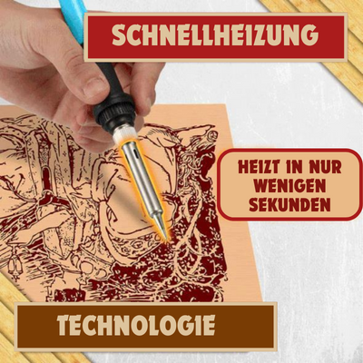 PyroCraft Pro™ - Pyrographie-Bausatz - Heute mit 28 Anhängen gratis!