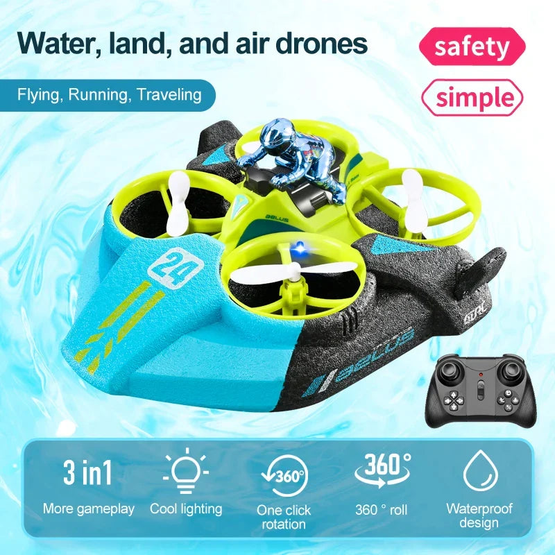 3-in-1 RC Drone Hovercraft Water Land Air Vehicle - Product detail 19