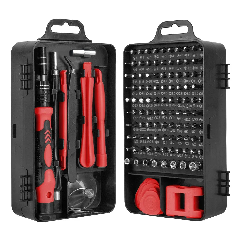 Präzisionsschraubendreher-Set 115-teilig Edelstahl | Magnetische Bits, 4 Farben | Für Handy, Laptop & Elektronik-Reparaturen 9