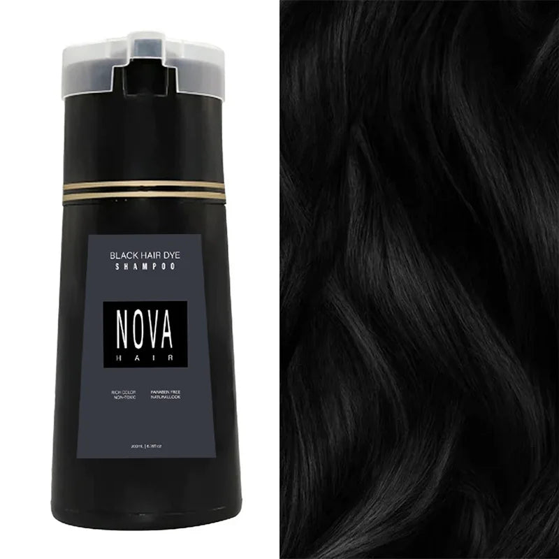 Farbshampoo gegen graues Haar 200 ml | Ohne Ammoniak, mit Ginseng & Ganoderma Extrakt | Deckt in 10 Minuten, hält bis 6 Wochen 3