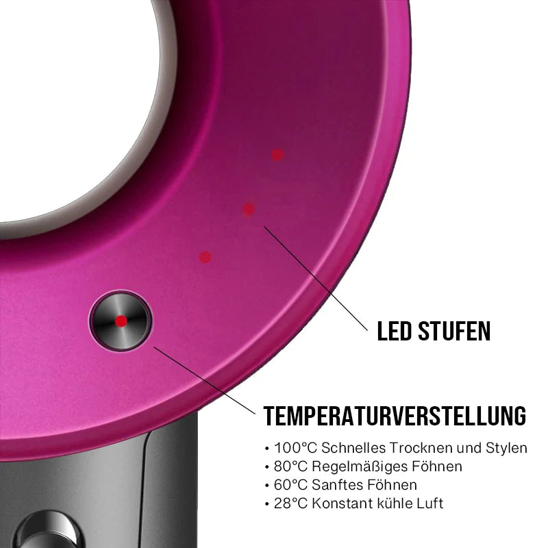 Haartrockner mit Ionen-Technologie und Diffusor | 5 Styling-Aufsätze, 110.000 U/min Motor | Ionen-Ausstoß, 100-240 V 2