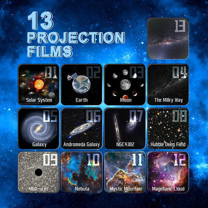 Galaxy Projektor 13-in-1 | Sternenhimmel, Planeten & Milchstraße | LED Nachtlicht mit USB, dimmbar & tragbar für Zuhause 2