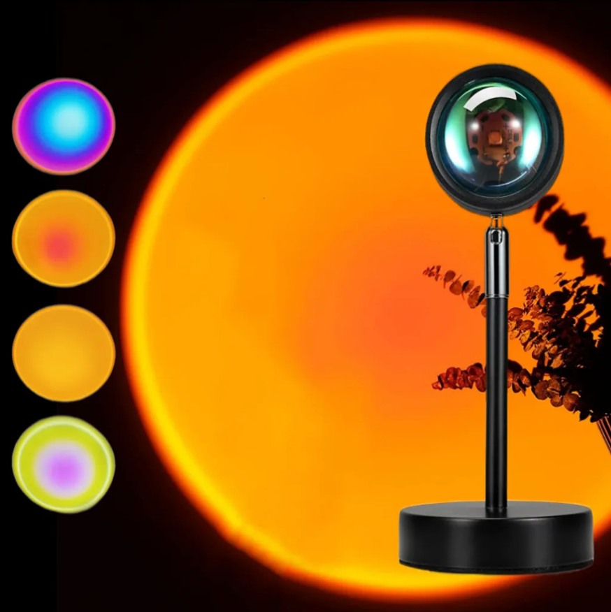 Sonnenuntergangs-Projektorlampe LED, USB-Anschluss | 16 Farben + Fernbedienung | Stimmungslicht für Wand, Zimmer & Fotos 3