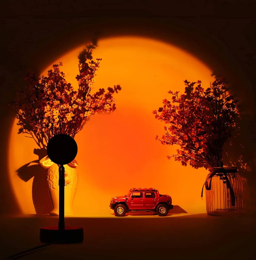Sonnenuntergangs-Projektorlampe LED, USB-Anschluss | 16 Farben + Fernbedienung | Stimmungslicht für Wand, Zimmer & Fotos 6