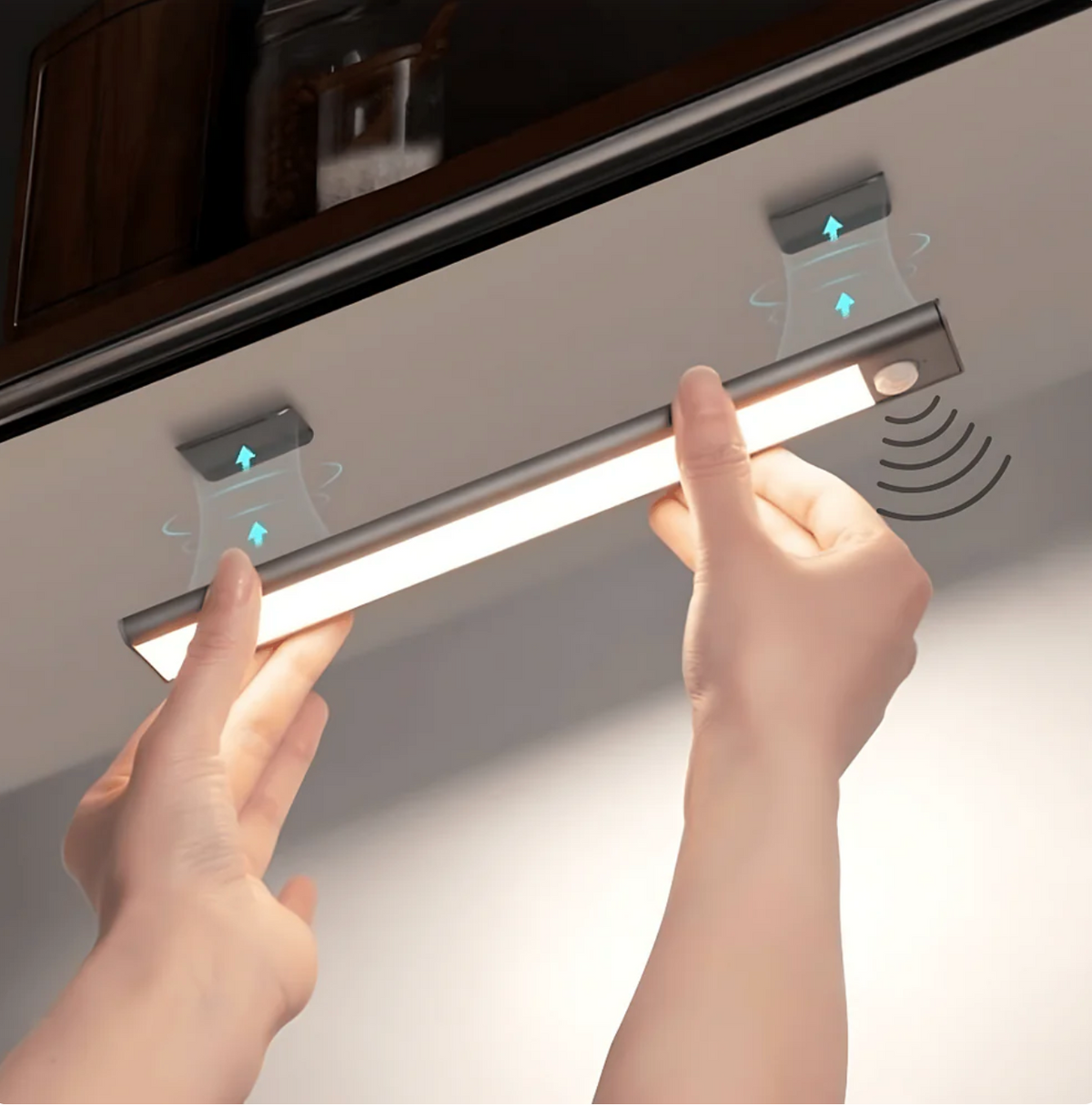LED-Unterbauleuchte mit Bewegungsmelder | Kabellos, Dimmbar, 3 Lichtfarben | Akku bis 60 Tage, Magnetisch ohne Bohren 1