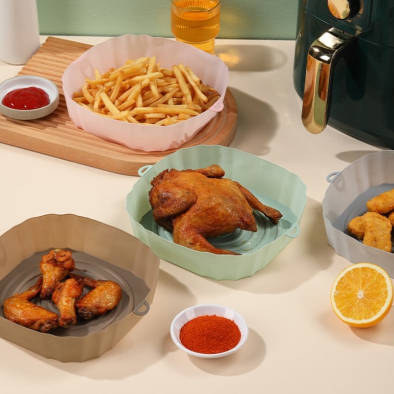 1+2 Gratis | EZClean Fryer - Wiederverwendbare Airfryer-Silikonschalen