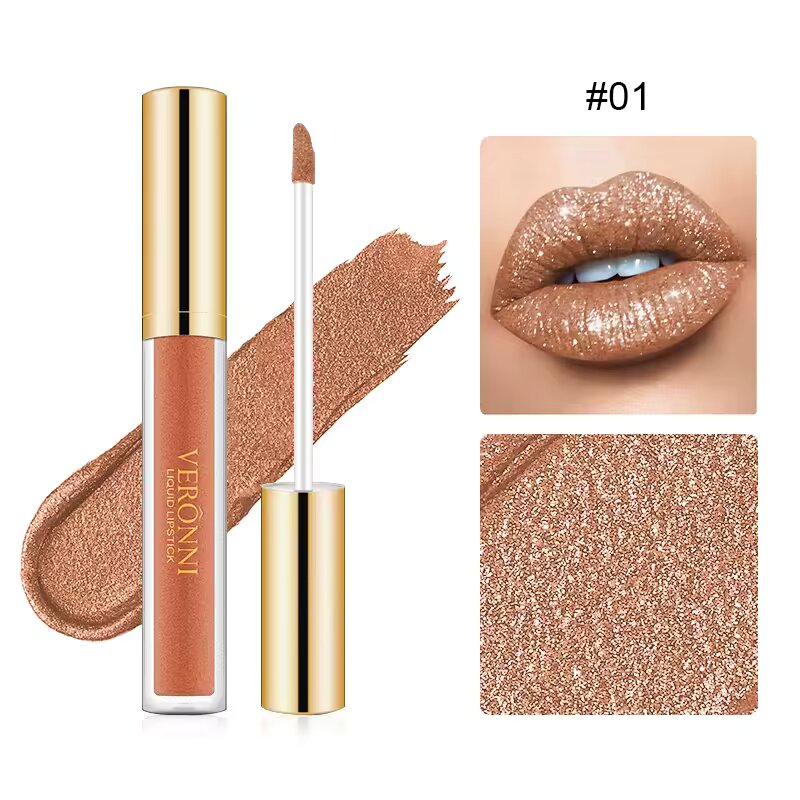 Liquid Lipstick Damen | Langanhaltender Glanz 12 Stunden ohne Abfärben | Mit Kamille & Sojaextrakt für gepflegte, weiche Lippen 1