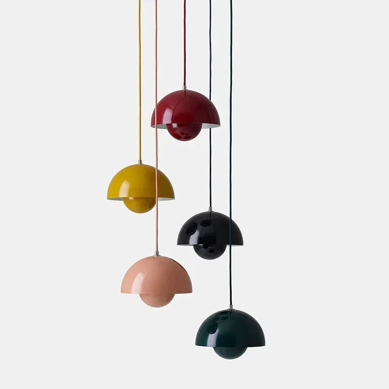 LED-Pendelleuchte Halbkugel 23 x 16 cm | E27-Sockel, 8 Farben | Kabel stufenlos bis 200 cm verstellbar, 3 Lichtfarben 6