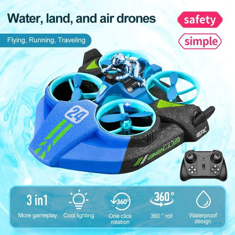 3-in-1 RC Drone Hovercraft Water Land Air Vehicle - Product detail 18