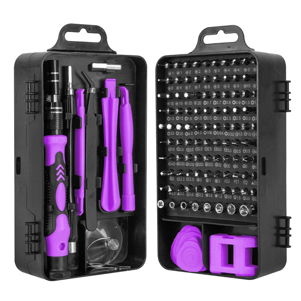 Präzisionsschraubendreher-Set 115-teilig Edelstahl | Magnetische Bits, 4 Farben | Für Handy, Laptop & Elektronik-Reparaturen 7