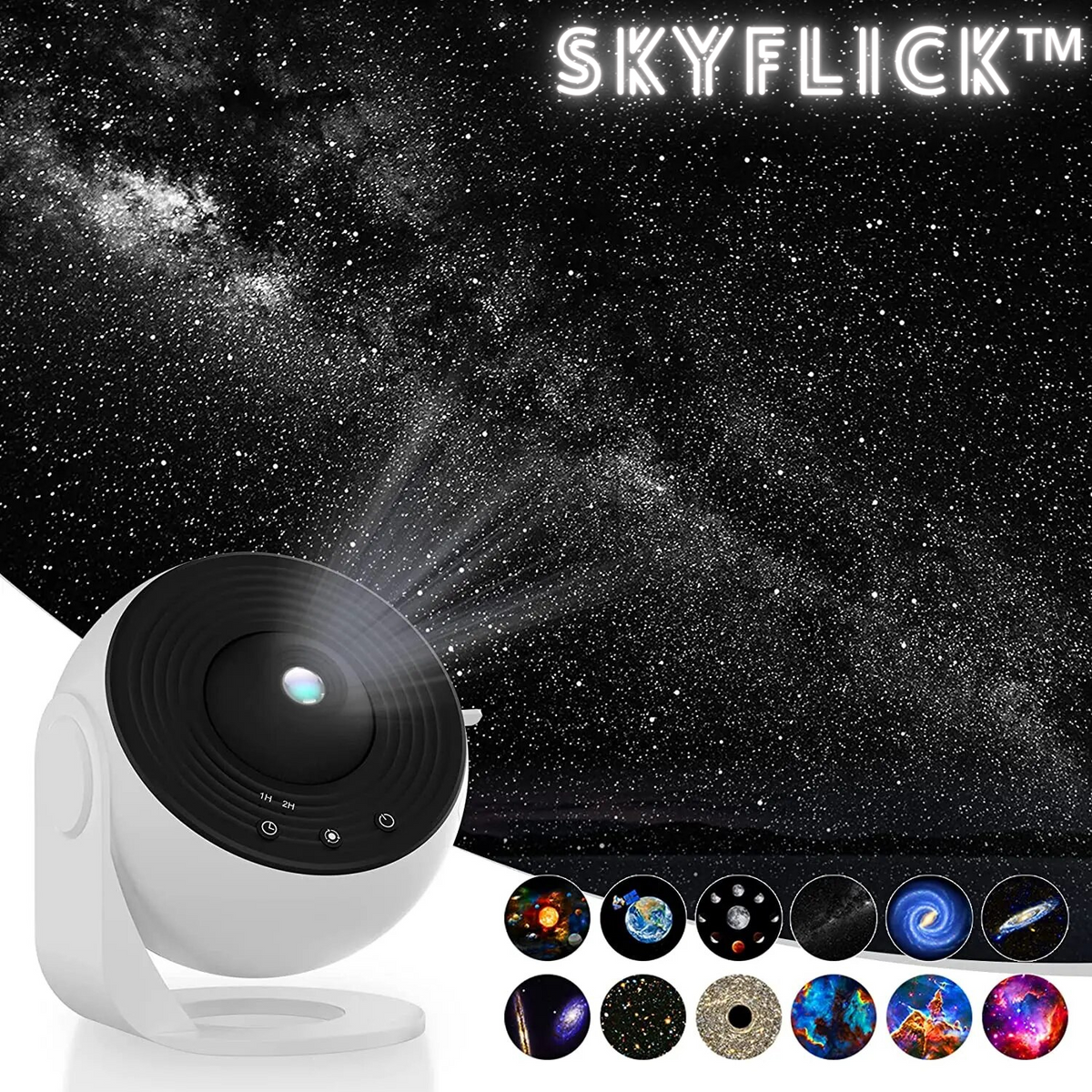 Galaxie Projektor Sternenhimmel | 13 HD-Projektionen, USB-Anschluss | Leiser Betrieb für Schlafzimmer und Deko 1