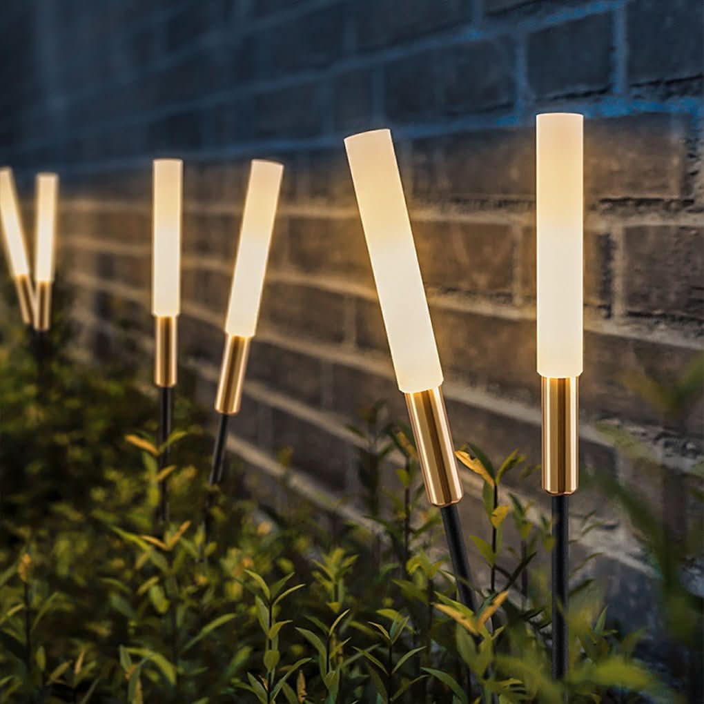 Solar-Schilflichter Garten Set Kabellos Wetterfest LED 2
